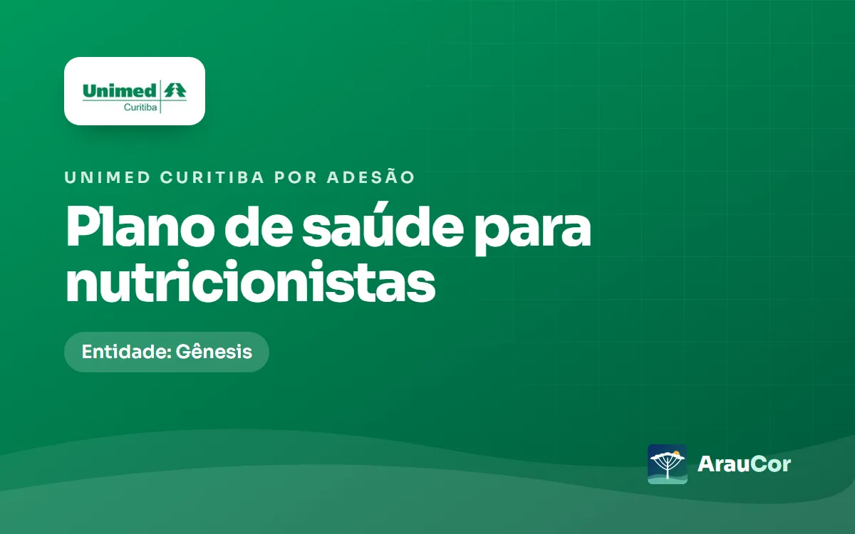 Unimed Curitiba por adesão para nutricionistas: Gênesis, preços 2026 e regras
