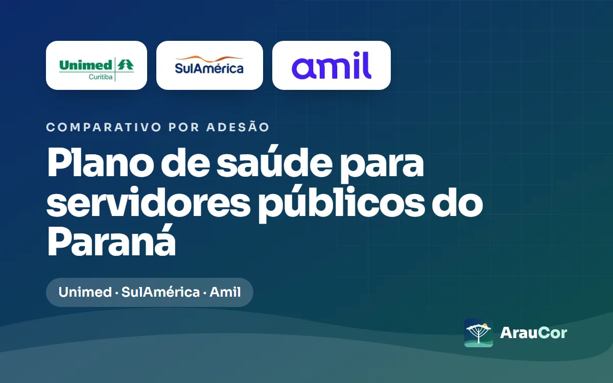 Plano de saúde para servidores públicos do Paraná: Unimed, SulAmérica ou Amil por adesão?